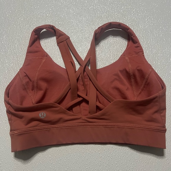 Lululemon Free To Be Serene Strappy Sports Bra Size 6 Coral Pink - Picture 4 of 7